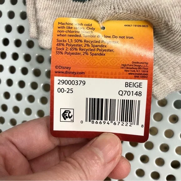 🔥$8🔥NEW DISNEY Lion King No Show Socks Simba 3 Pack Shoe Size 4-10 Green Women's - Picture 7 of 13